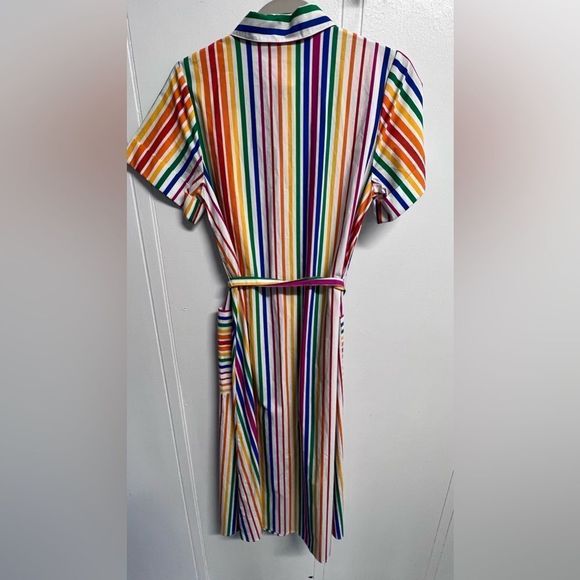 Christopher John Rogers For Target Striped Short Sleeve Shirt Dress SZ 2… - Picture 6 of 6